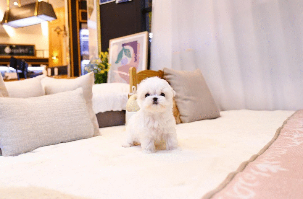 Male teacup maltese puppy for sale
